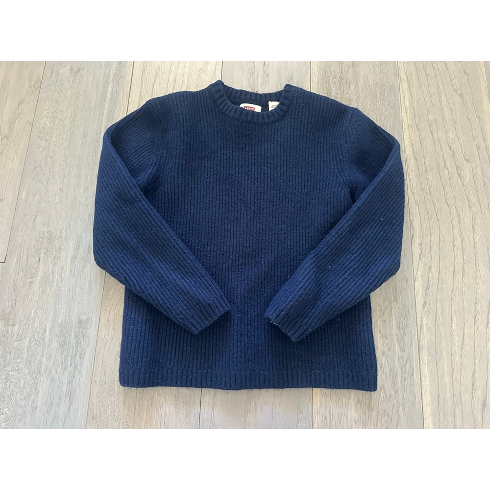 Levi's Navy Blue Ribbed Crew Neck Sweater XS